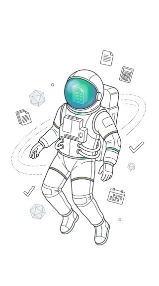 Astronauta Variavista — Verifactu sociedades 2027 | ilustración de Verifactu sociedades 2027: guía completa para empresas can