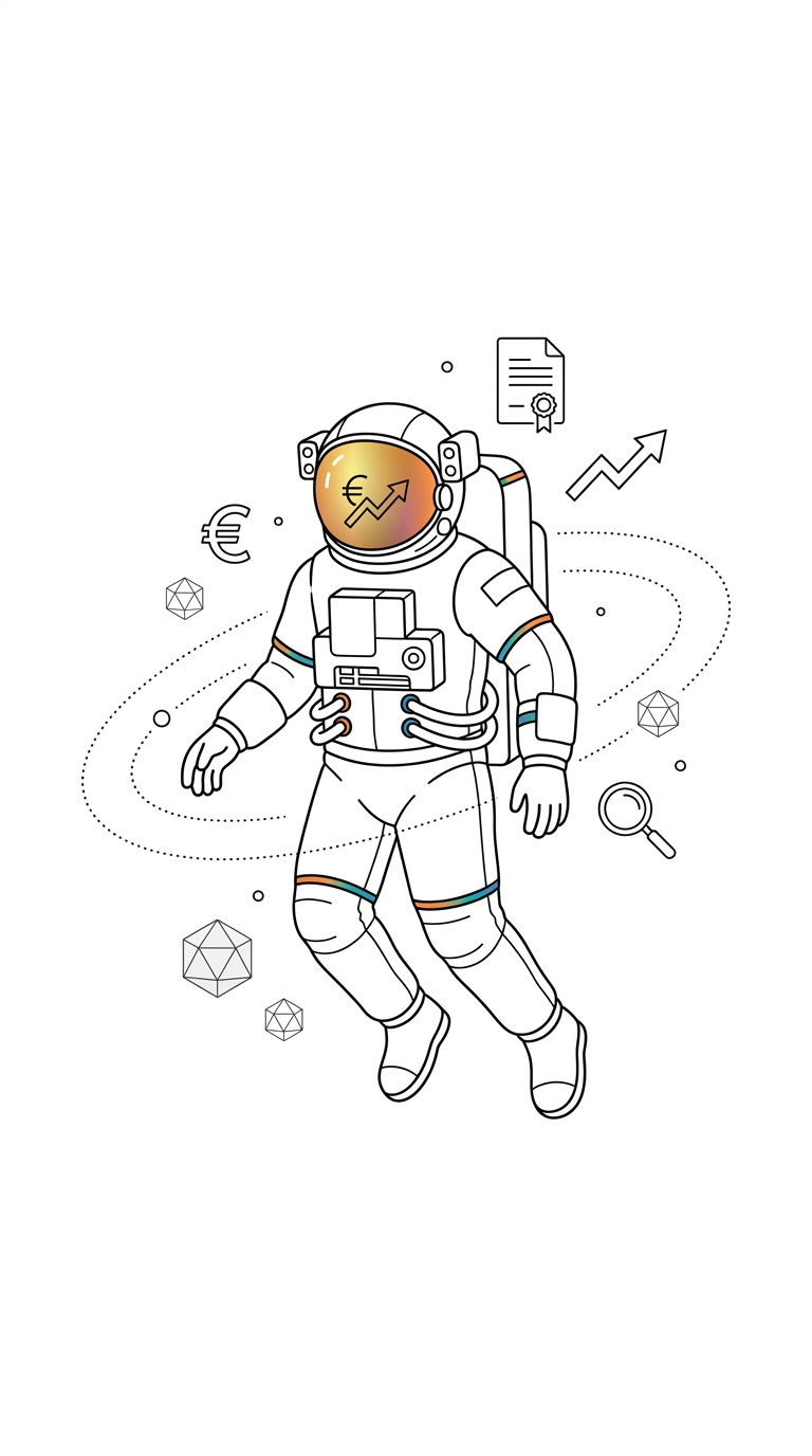 Astronauta Variavista — Digiempresas 2026 | ilustración de Digiempresas 2026: cómo solicitar hasta 25.000€ para digitalizar t